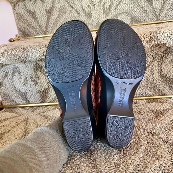 EEUC Women's Alegria Rosie Peep Toe Wedge Sandals Leopard Print Size 39 or 9 - Picture 5 of 5